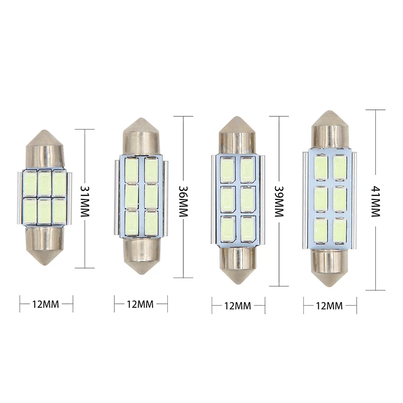 1 шт. автомобильный Festoon CANBUS 31 мм 36 39 41 светодиодный C5W без ошибок 5630 6 smd светильник