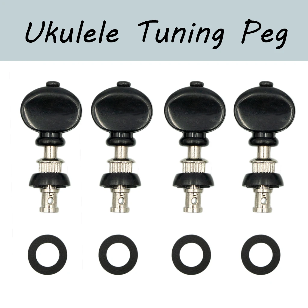 

4PCS Ukulele Tuning Pegs Machine Heads Black Friction Pegs Pins