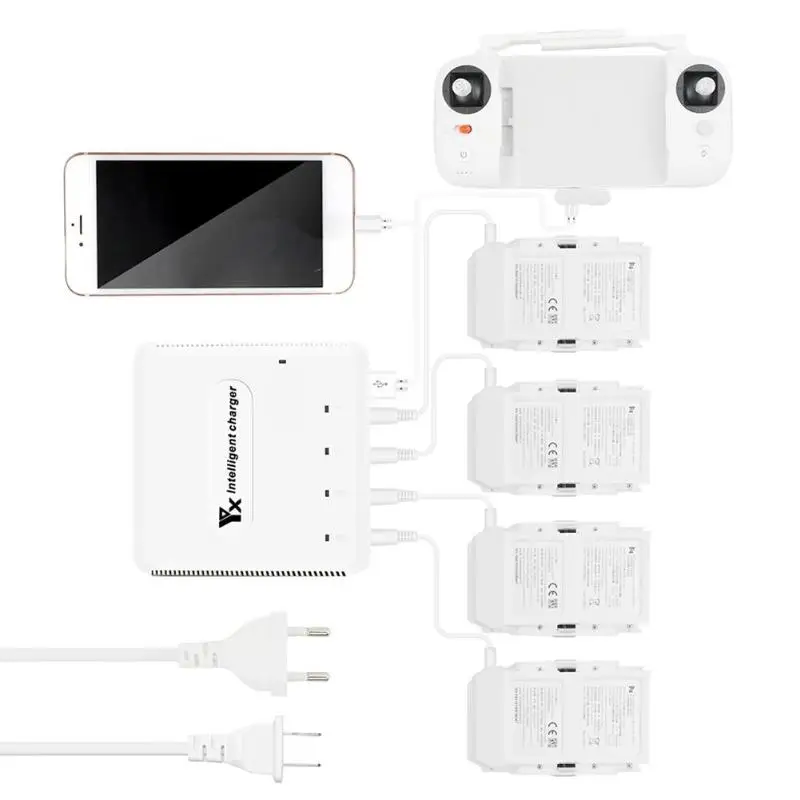 6 портов EU/US USB зарядное устройство адаптер usb-хаб зарядное устройство Квадрокоптер зарядный адаптер для Xiaomi Fimi X8 SE Радиоуправляемый Дрон аксессуары