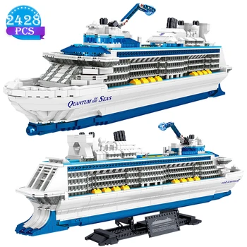 

2428pcs Technic Experts Design Static Building Blocks Luxury Large Cruise Ship Series Assembly Model Toy Children Birthday Gifts