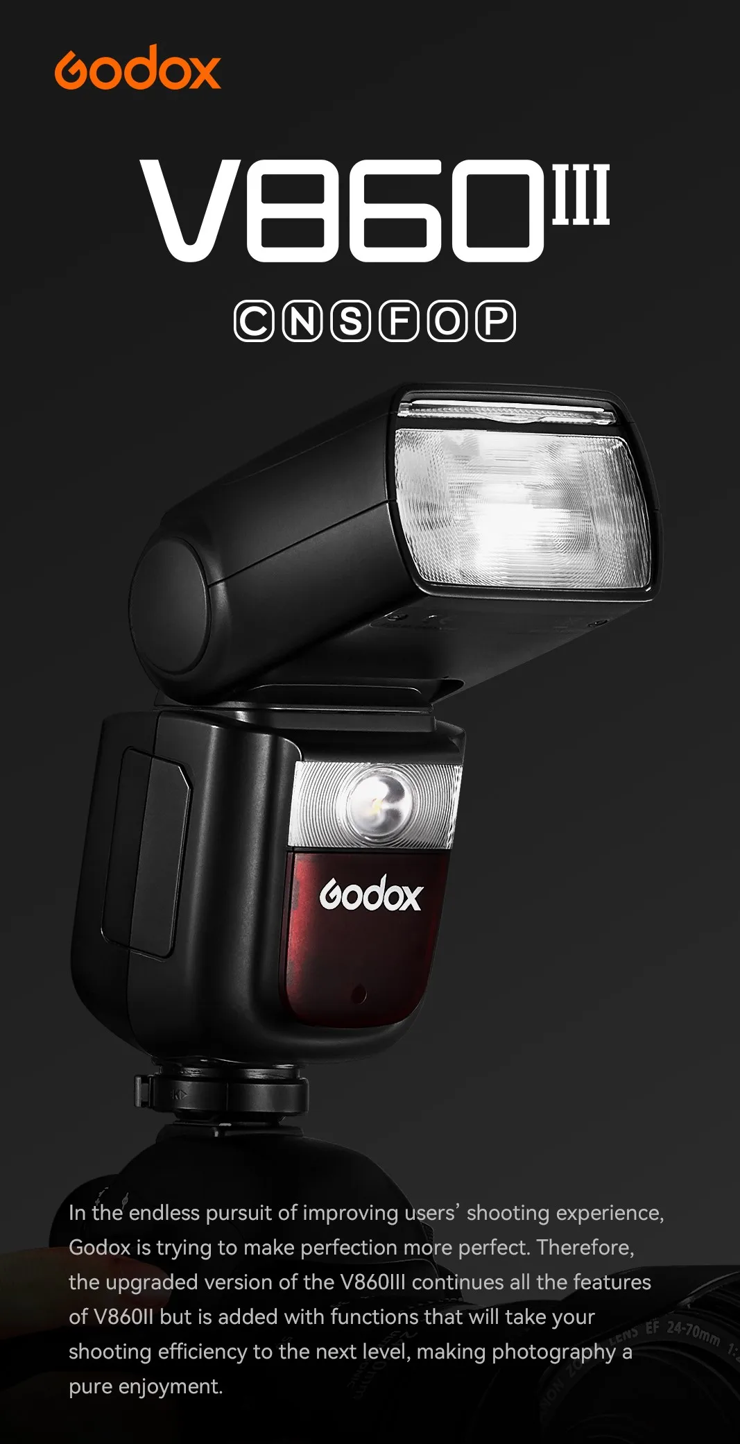Godox V860III V860 III Speedlite Camera Flash E-TTL HSS Flash Light for Canon So