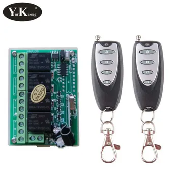 

DC12V 4CH Relay Contact Remote Switch Mini 4CH Console Remote 315 433 ASK superheterodyne Learning Code 2 Remotes