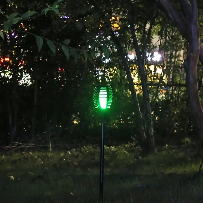 Солнечный 66LED красочный свет пламени Открытый IP65 Водонепроницаемый факел лампы безопасности для балкона сад газон на крыше
