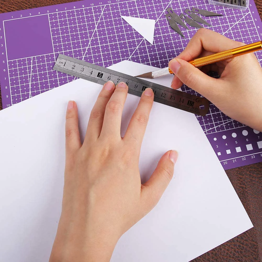 PVC Cutting Mat Hole Punches Leather Tool Cutting Pad Engraving Knife Mat Self-healing leather tools leather craft tool kit leather craft tools leather craft tool leather punches eyelets punching tools