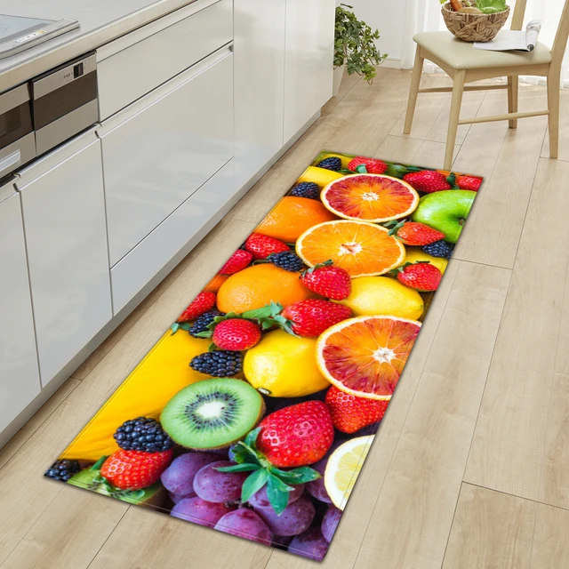 Kitchen Floor Mat 3d Print Fruit And Vegetable Pattern Non-slip Kitchen Rugs  Hallway Entrance Door Mat Bathroom Carpet Alfombra - Rug - AliExpress