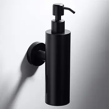 

200ml black press style wall mounted liquid soap shampoo sterilizer bath body milk holding bottle