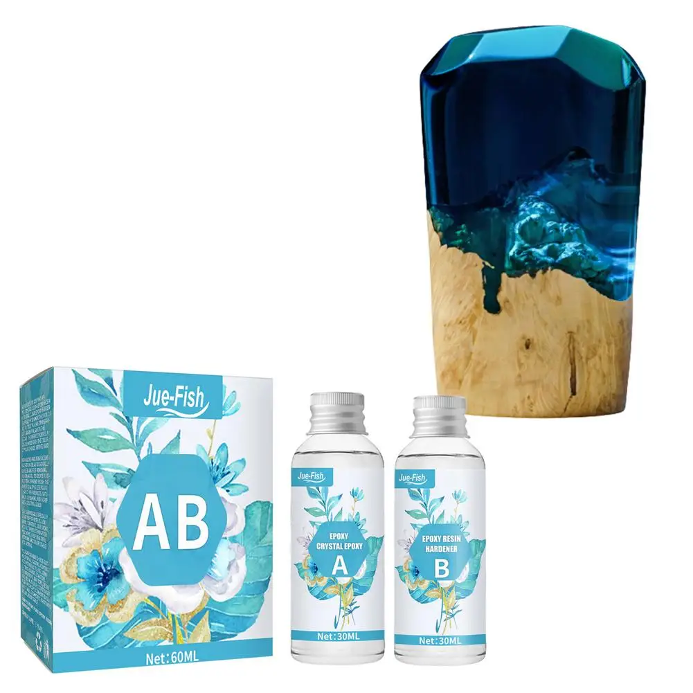 Ab Colla Epossidica Crystal Clear Kit Resina Epossidica Colla Di Cristallo Per Geode Dipinti Resina Gioielli Rivers Table Asciugatura Rapida 2 Pezzi