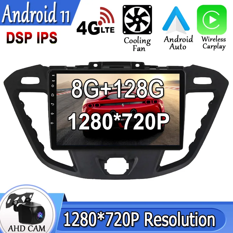 Android 11 For Ford Transit Custom 2012-2021 GPS Car Radio Player Navigation Multimedia Wireless Carplay BT No DVD |