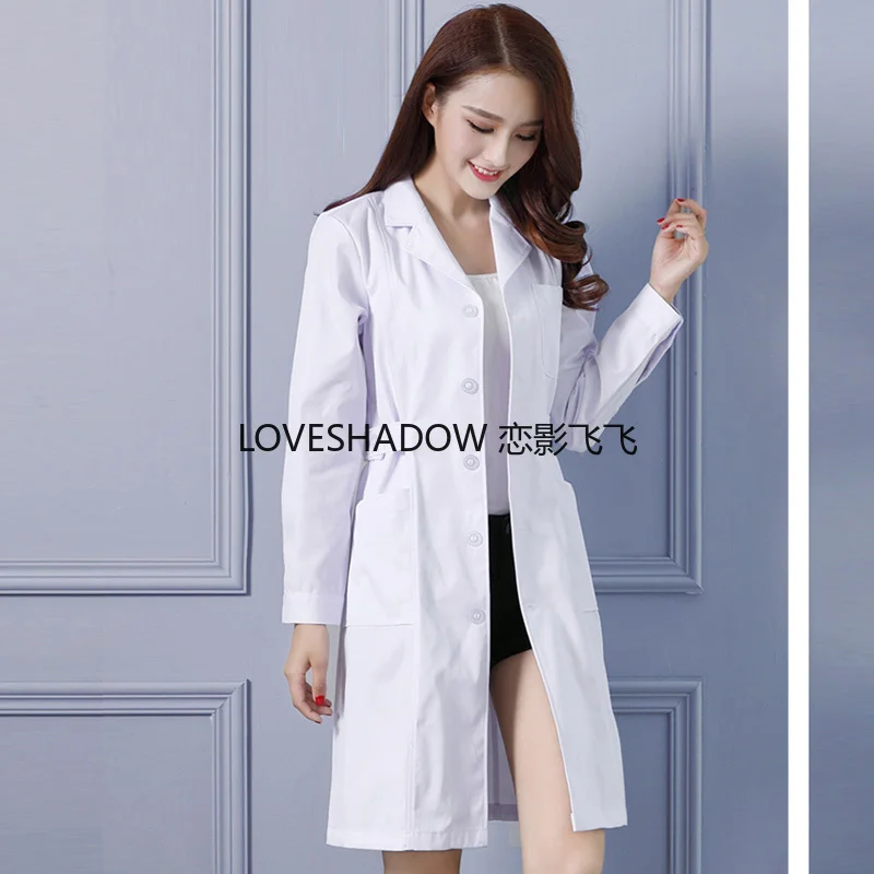 

Women Men Lab Coat Laboratory Short Sleeve Uniforms Scrubs Jacket Long Sleeve Pharmacy Clinic Workwear Adjustable Waist