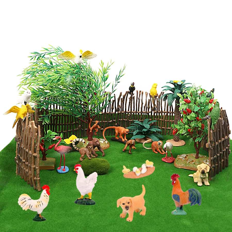 Figurines De Ferme, Cochon, Animaux, Figurines Miniatures, Arbre,  Accessoires, Ensemble De Jouets, Simulation En Plastique, Zoo, Poupée,  Jouets Pour Enfants - Action & Figurines - AliExpress