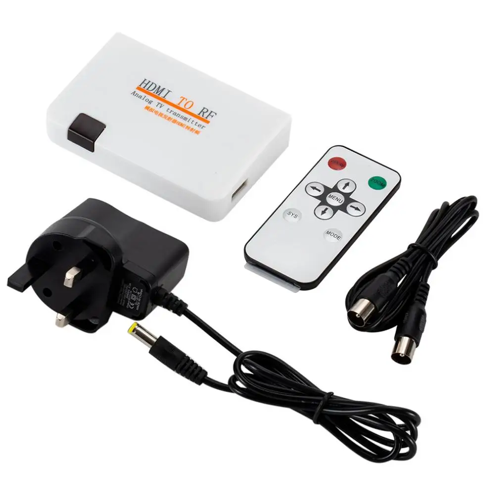 1080P вход HDMI toRF коаксиальный конвертер с пультом дистанционного управления Поддержка Plug/Play для HDTV монитора/проектора/мультимедийного обучения