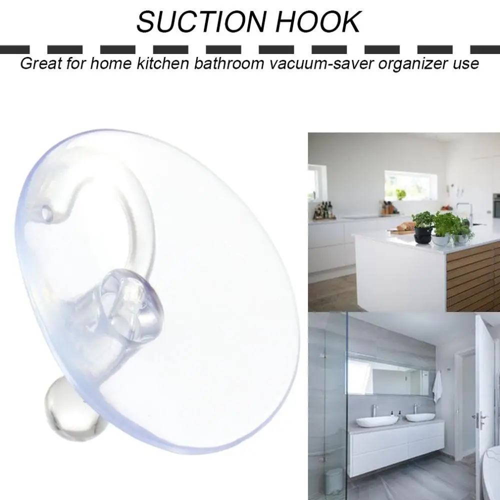 

Transparent Wall Hooks For Hanging Clothes Strong Suction Cup Self Adhesive Hooks Hanging Hook For Kitchen Bathroom Office Tools