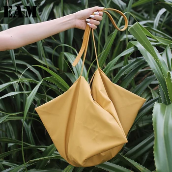 

[EAM] Women New Pu Leather Irregular Long Strap Personality Accessories Fashion Tide All-match Spring Autumn 2020 1A836