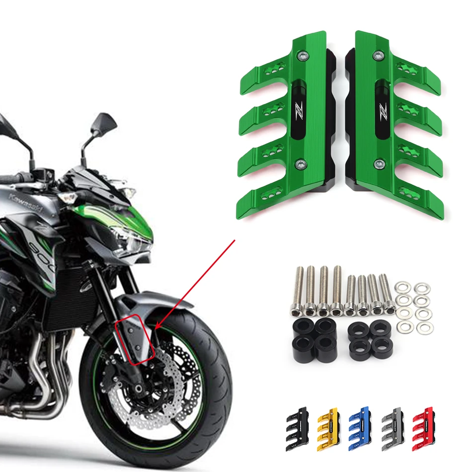 

For Kawasaki Z125 Z250 Z300 Z750 Z800 Z900 Z1000 Z1000SX Motorcycle Front Fork Protector Fender Guard Accessories Z Mudguard