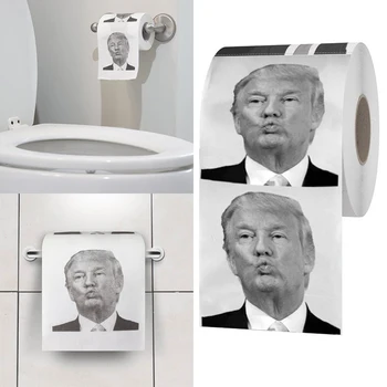 

Joke Fun Paper Tissue Gag Gift Prank Joke Creative Bathroom Funny Toilet Paper President Donald Trump Toilet Paper 250 sheets CA