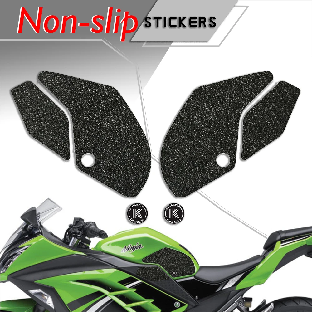 

Motorcycle Non-slip Sticker Grips Protector Sticker Decal Gas Knee Grip Tank Traction Pad decals For KAWASAKI 13-16 NINJA 300