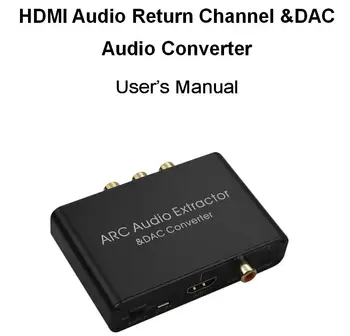 

TWISTER.CK 192KHz Aluminum ARC Audio Adapter HDMI Audio Adapter Extractor Digital to Analog Audio Converter