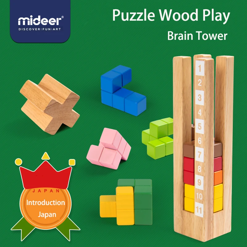 

Baby Shining Baby Toys Popular Puzzle Games Wisdom Tower Brain Development Logical Thinking Training Wood Toys for Children Gift
