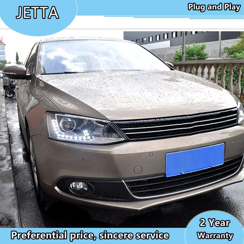 Автомобильный Стайлинг для VW Jetta фары 2012- Jetta светодиодные фары фара led drl проектор фары H7 hid Биксеноновые линзы