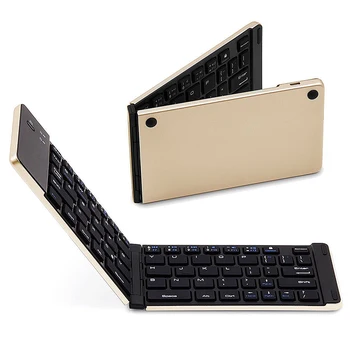 

Wireless BT Keyboard Foldable Wireless Keyboard Portable Ultra Slim BT Keyboard for Windows/Android/iOS computer office Keyboard