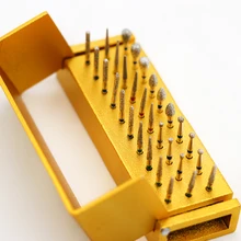 30 шт. Стоматологическая алмазная полировка высокоскоростная буровая дрель дезинфекция держатель сверла полировка зубов сверло алюминиевый блок держатель