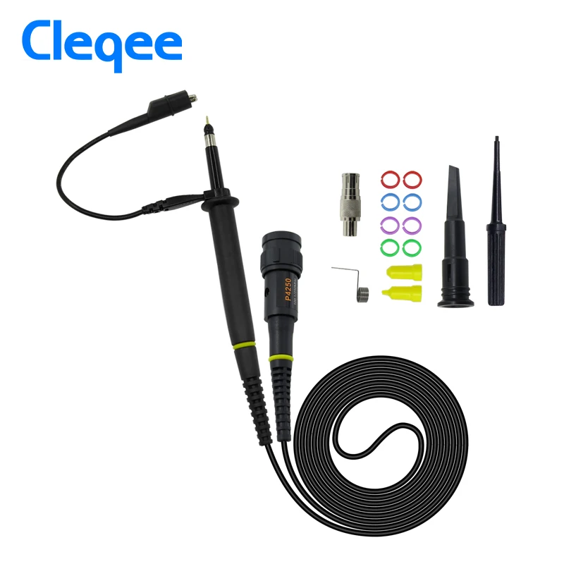Датчик осциллографа Cleqee P4250, 1 шт., 100:1, 250 МГц, 2 кВ, выдерживает Высокое напряжение для осциллографа - изображение