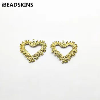 

New arrival! 33x36mm 50pcs Heart-shape Charm/Connectors for Necklace,Earrings parts,Accessories,hand Made Jewelry DIY