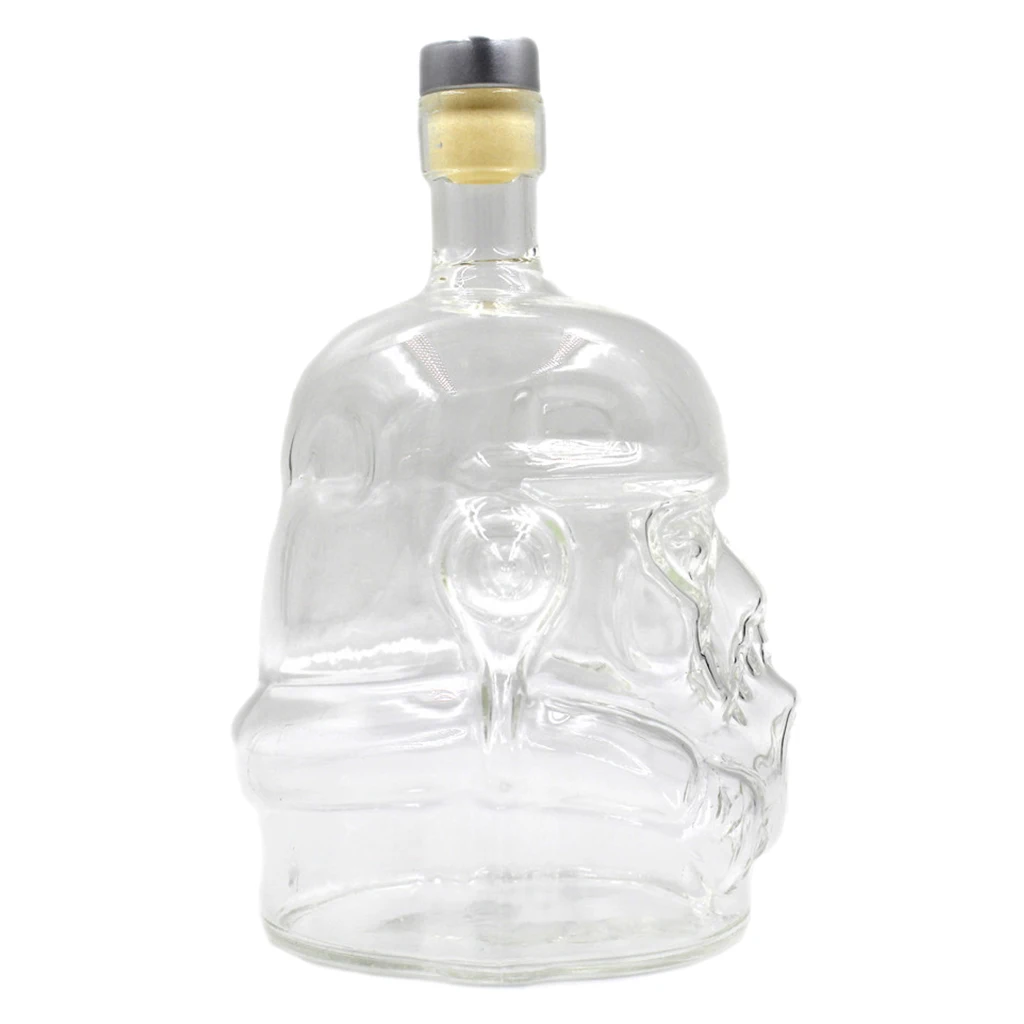 Liquor Whiskey Bottles Decanter w/cork stopper Brandy Wine Clear Glass 650ml