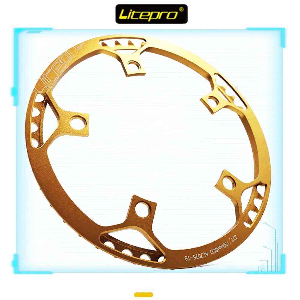 Litepro односкоростная 130BCD Складная велосипедная система BMX Chainwheel 45 T/47 T/53 T/56 T/58 T AL7075 цепное колесо 170 мм кривошипное кольцо