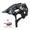 Outdoor DH MTB Bicycle Helmet with Glasses Integrally-molded Road Mountain Bike Helmet Ultalight Racing Riding Cycling Helmet ► Photo 3/6