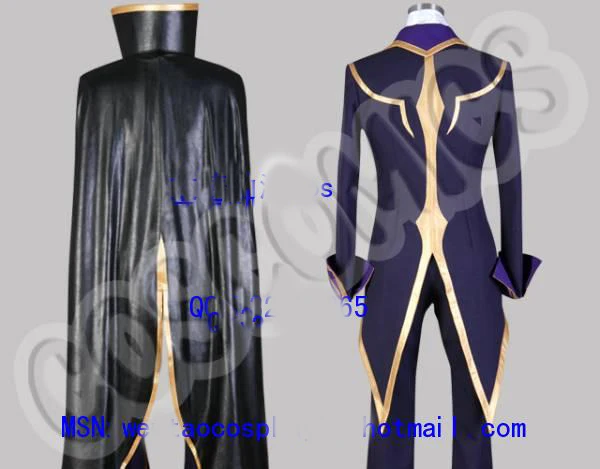 Аниме код Geass Cos Lelouch косплей костюм наряд(с накидкой) одежда на Рождество для Хэллоуина Вечерние