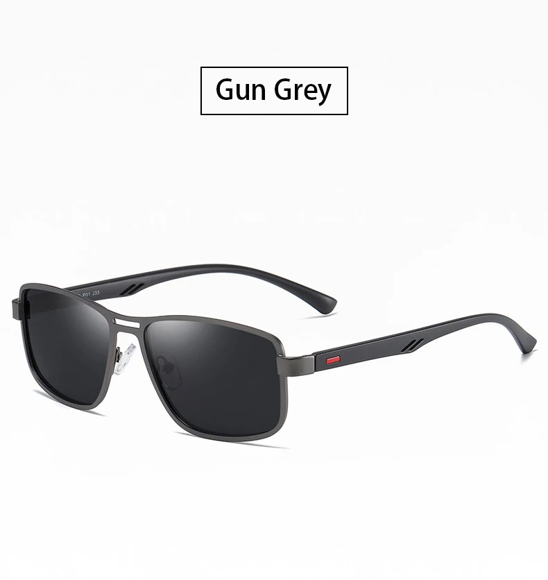 SAYLAYO NEW Ultralight Polarized Sunglasses Men Women Driving Square Style Vintage Sun Glasses Male Goggle UV400 Gafas De Sol - Цвет линз: Gun Grey With Box