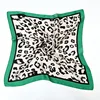 70cm Fashion Leopard Print Kerchief Hair Scarf For Women Silk Satin Hijab Scarves Female Square Headband Bag Scarfs Blue Green ► Photo 2/6