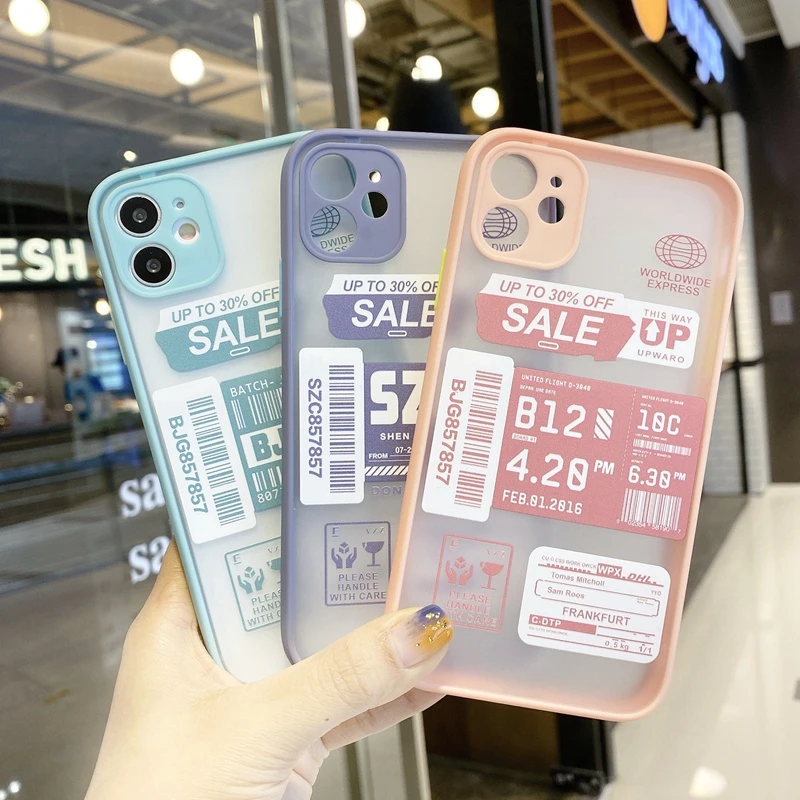 DHL экспресс этикетка штрих код чехлы для iphone 11 Pro Max XS XR SE 2020 7 8 Plus X противоударный