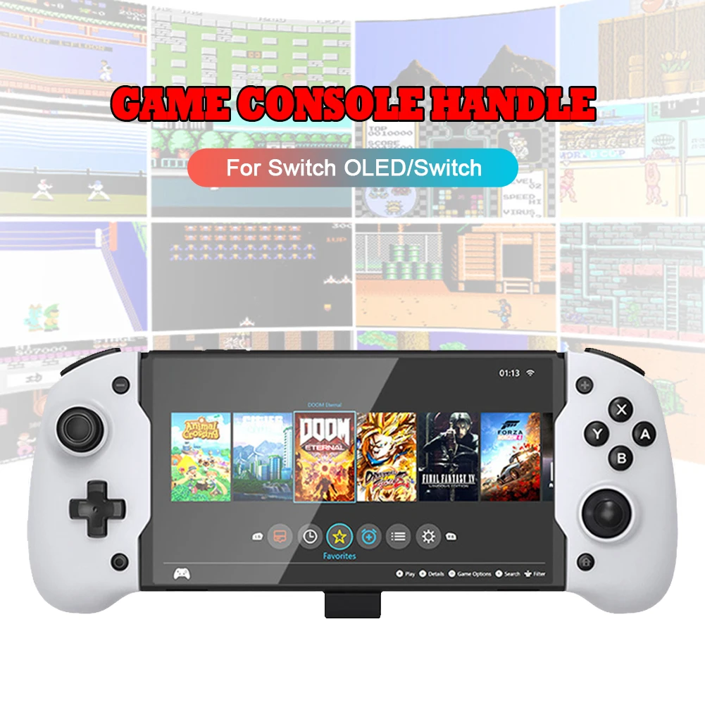 For Switch Gamepad Controller Upgrade Grip Double Motor Vibration Built-in 6-Axis Gyro Joy-pad for Switch OLED