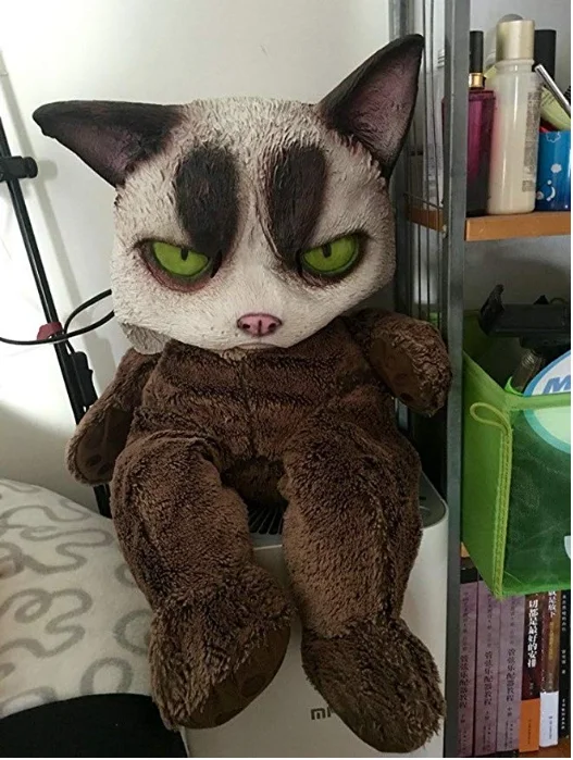 Molezu несчастливая кошка маска Хэллоуин костюм вечерние Новинка голова животного резиновая маска с латексом черный и белый