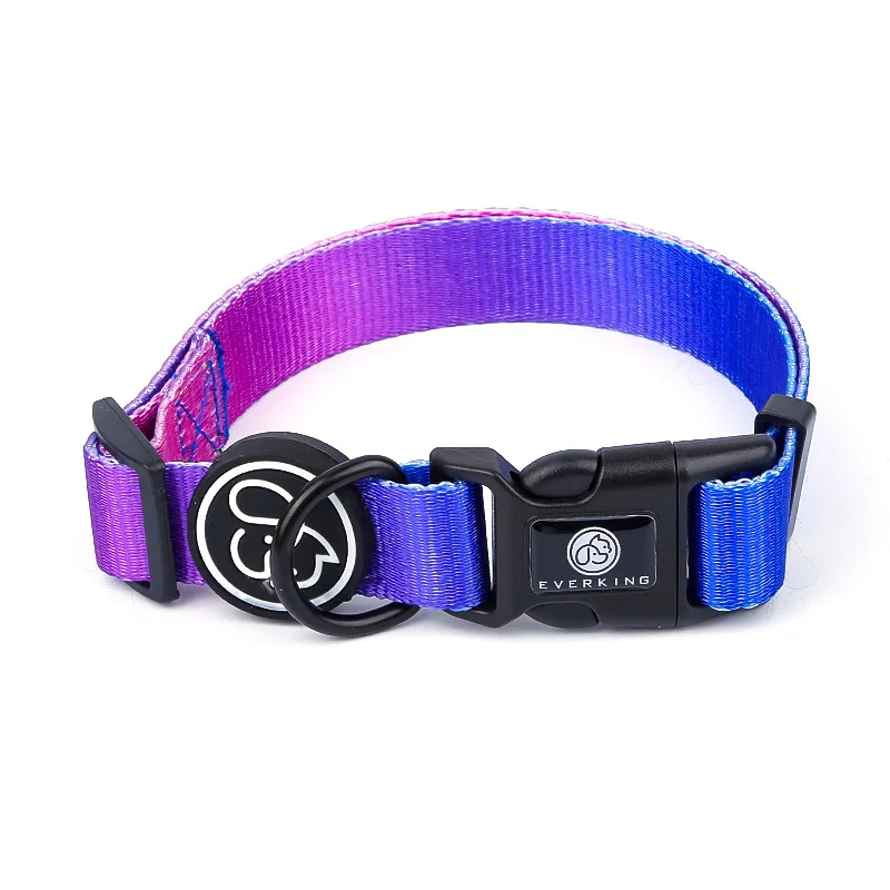 Gradient color Dog Collar and Leash Set dog luxury desgin harness for small medium and large dog harness and leash personalizedGradient color Dog Collar and Leash Set Adjustable dog vest harness no pull for small medium and large dog harness and leash dog chain collar Dog Collars