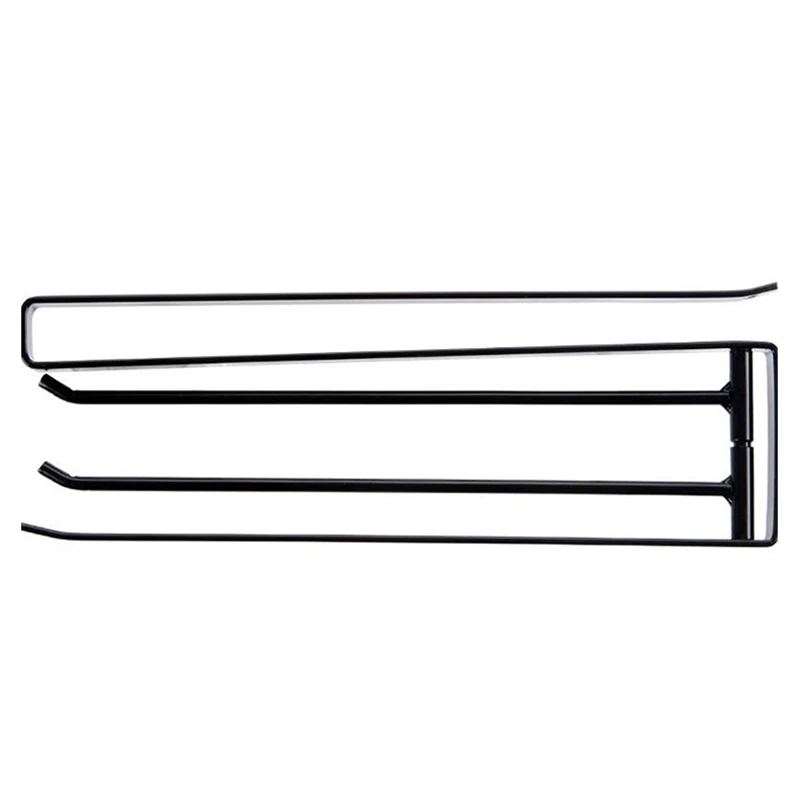 Black Hot Sale Swivel Towel Rail Bath Rack Towel Rack Holder with 2 Swivel Bars for Kitchen, Bathroom, Toilet - Цвет: Black