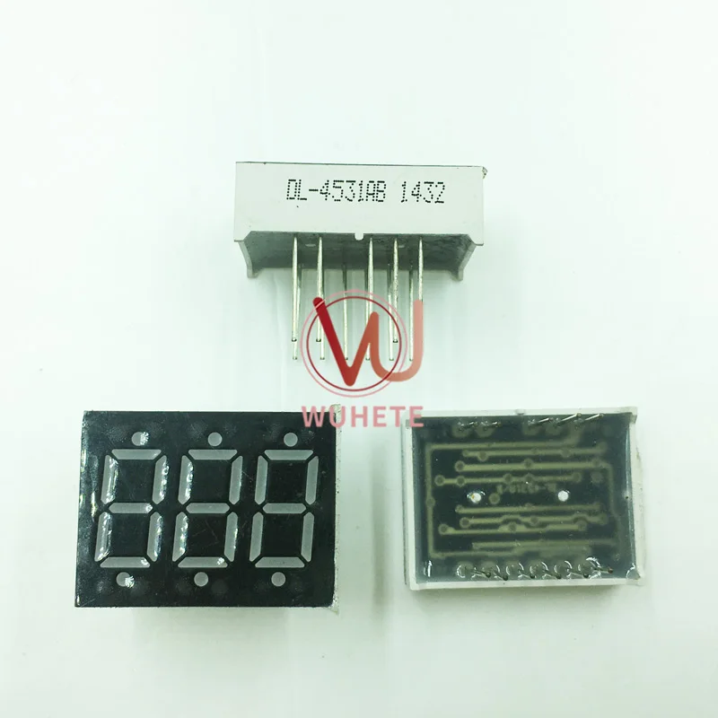 DL-4531AB 10PIN Pin distance 15mm Length10mm 25 * 19 11mm Blue light Common Cathode 3-digit LED digital display nixie tube | Лампы и