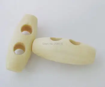 

WBNAVL 25mm wooden buckles belt stopper fit sweater 60pcs two holes oval buttons