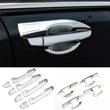 

4Pcs Car Door Wrist Trim Covers For Honda CRV CR-V 2017 2018 2019 Auto Chrome Door Handle Bowl Stickers Car Styling