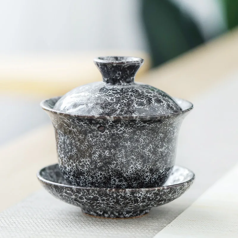 130 мл, набор керамической чайной посуды для китайского кунг-фу Gaiwan, чайный набор, керамический чайный горшок, чайный набор Gaiwan, чайные чашки для чайной церемонии - Цвет: 3