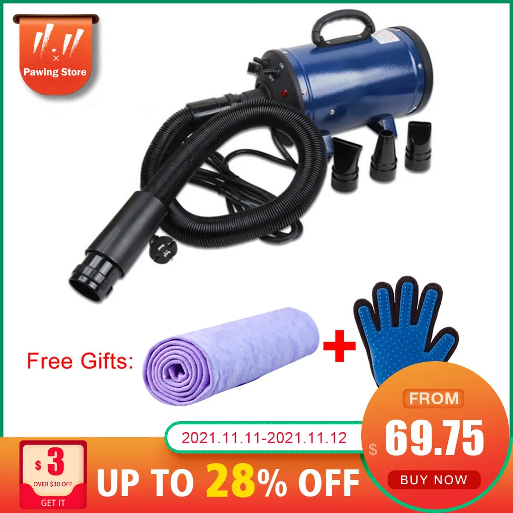 PROD 32871450093 Dog Grooming Dryer Pet Hair Dryer Pet Dog Cat Grooming
Blower Warm Wind 2400w Eu Plug Pink Blue Color BS-2400 Ship From Russia