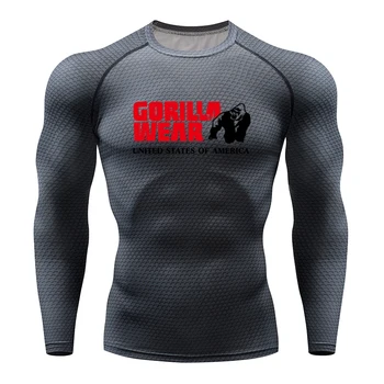 

New 3D Printed T-shirts Men Compression Shirt Thermal Long Sleeve T Shirt Mens Fitness Bodybuilding Skin Tight Quick Dry Tops