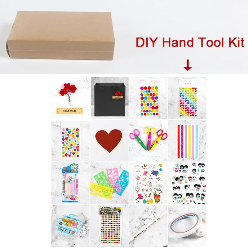 Подарок на день Святого Валентина DIY Фотоальбом сюрприз любовь взрыв Коробка Подарок на юбилей скрапбук день рождения для девочек - Цвет: hand tool