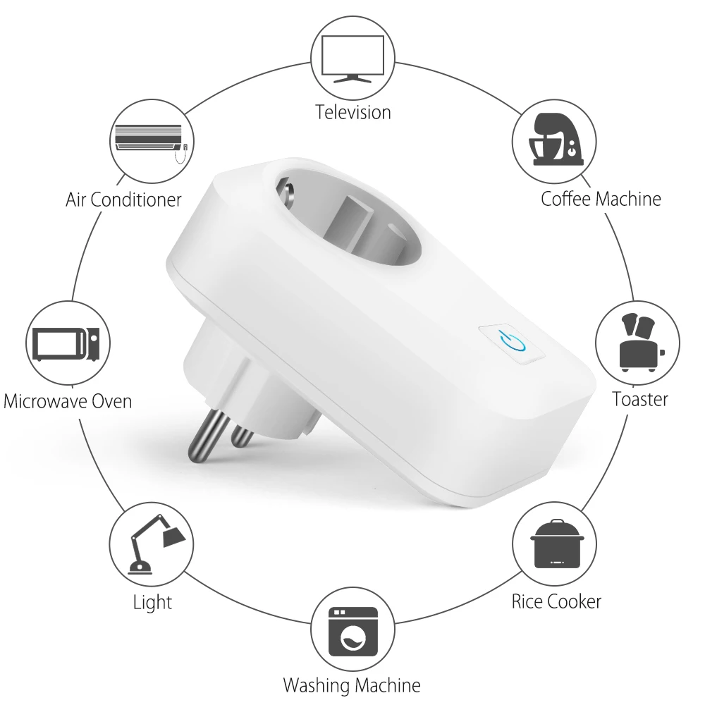 Умный адаптер с Wi Fi 16 А пульт дистанционного управления голосовое управление