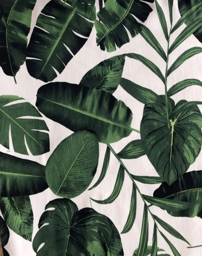 

Tropical Banana Leaf Print Cotton Fabric for Dress Patchwork Retro DIY Cloth Sewing Pillowcase Cushion Cover Material