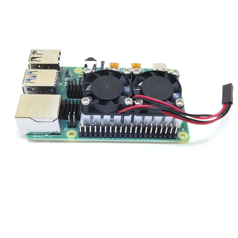 Raspberry Pi 4B двойной вентилятор системы охлаждения модуль с радиатором для Raspberry pi 4B