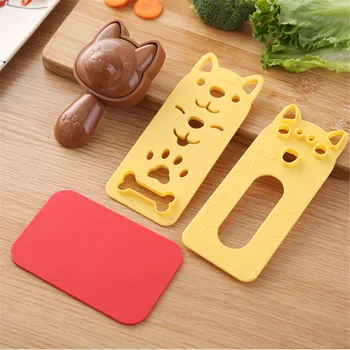 

Cartoon Rice Ball Mold Children Bento Mold Kitchen Accessories Gadgets Baking Dish Cake Decorating Tools Form for Cooking.75z