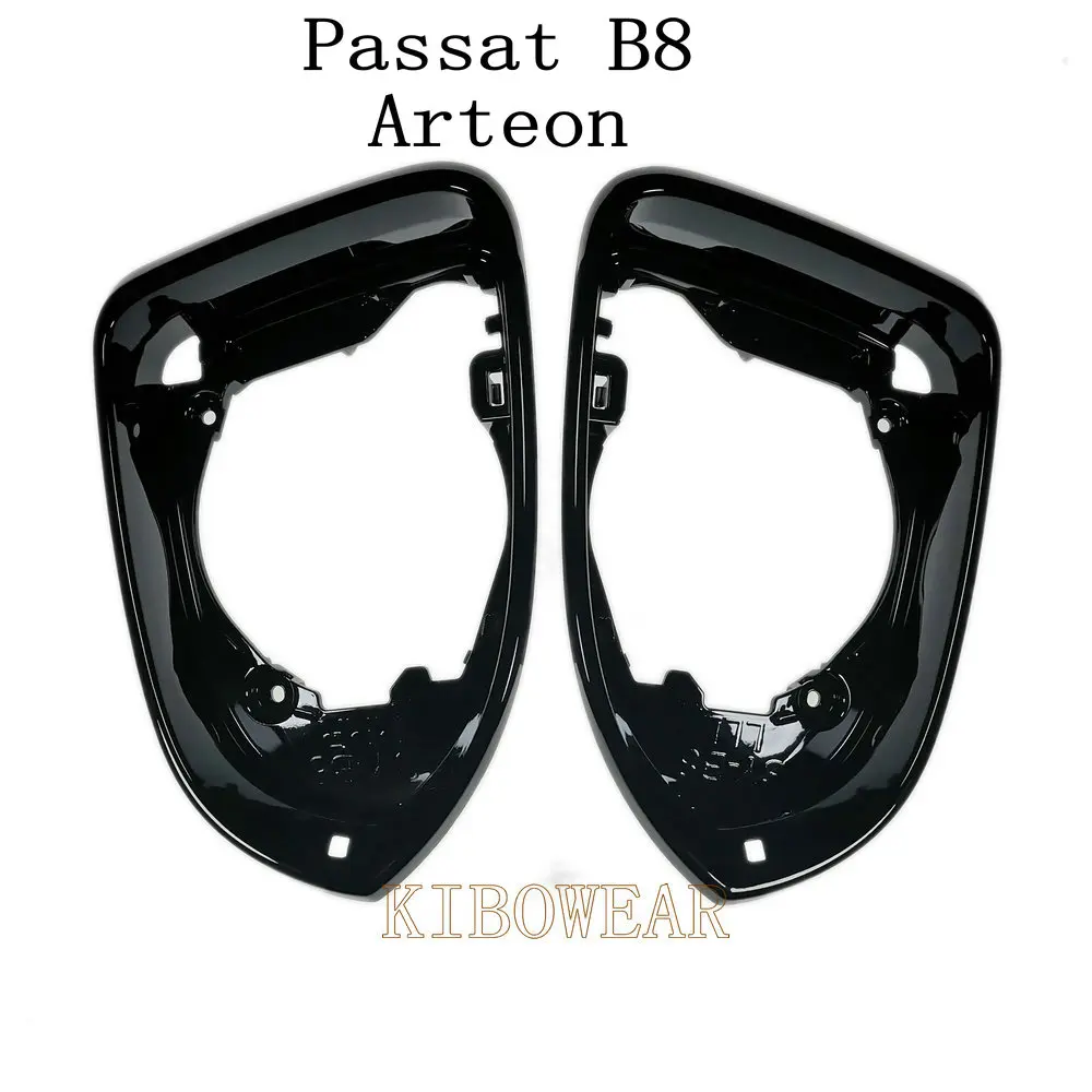 

Glossy Shinny Black Side Mirror Housing Frame Trim for VW Passat B8 Arteon B7 CC holder Jetta glass surround replace 2016 2020